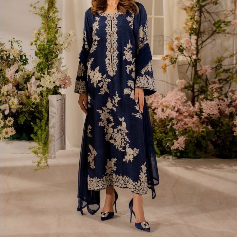 Daily/Basic Wear Navy Blue Kurta Set (NEW)